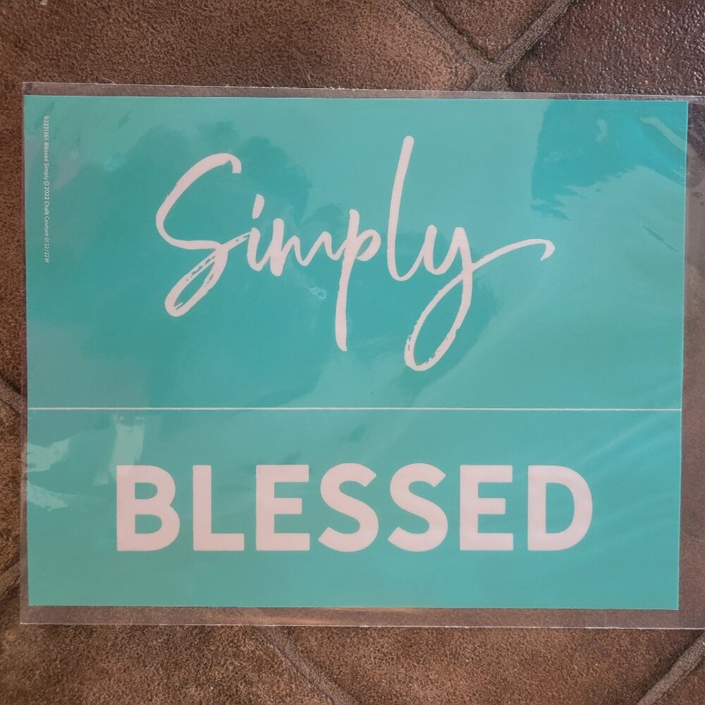 Blessed, Simply Reuseable silk screen stencil 8 1/2 x 11